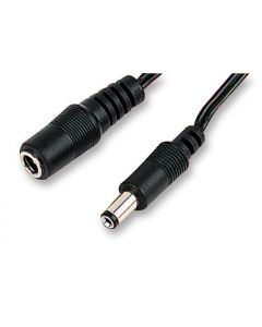 MULTICOMP PRO JR8306-10MBarrel Power Cord, 2.1mm Barrel Plug, 2.1mm Barrel Jack, 32.8 ft, 10 m, Black