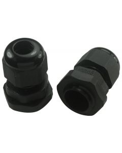 MULTICOMP PRO M16DBCable Gland, With Locknut, IP65, M16, 4 mm, 8 mm, Nylon (Polyamide), Black