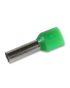 MULTICOMP PRO E6012-GREENWire Ferrule, Single Wire, 10 AWG, 6 mm², 12 mm, Green, E Series