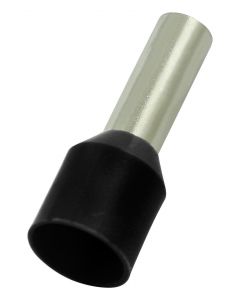MULTICOMP PRO MC1060-01-BKWire Ferrule, 12mm Pin, 20.5mm Length, Single Wire, 10 AWG, 6 mm², 12 mm, Black