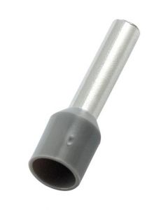 MULTICOMP PRO MC1240-02-GYWire Ferrule, 12mm Pin, 19.4mm Length, Single Wire, 12 AWG, 4 mm², 12 mm, Gray
