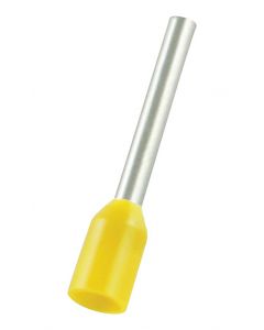 MULTICOMP PRO MC1810-03-YLWire Ferrule, 8mm Pin, 14.3mm Length, Single Wire, 18 AWG, 1 mm², 8 mm, Yellow