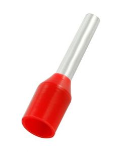 MULTICOMP PRO MC1810-04-RDWire Ferrule, 10mm Pin, 16.3mm Length, Single Wire, 18 AWG, 1 mm², 10 mm, Red