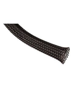 MULTICOMP PRO SPC12212Sleeving, Fray Resistant, Expandable, PE (Polyester), Black, 3.175 mm, 30.5 m, 100 ft