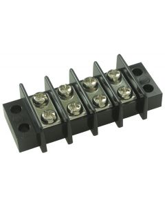 MULTICOMP PRO MC24328Panel Mount Barrier Terminal Block, 2 Row, 4 Positions, 12 AWG, 11 mm, 25 A