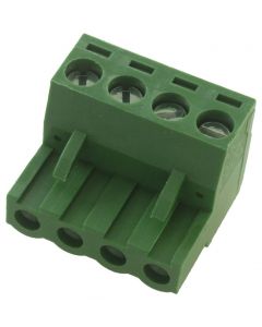 MULTICOMP PRO MC24376Pluggable Terminal Block, 5 mm, 4 Positions, 24 AWG, 12 AWG, Screw