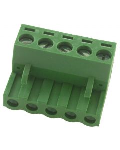 MULTICOMP PRO MC24377Pluggable Terminal Block, 5 mm, 5 Positions, 24 AWG, 12 AWG, Screw