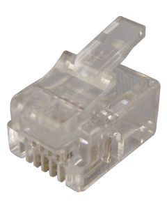 MULTICOMP PRO 7001-6P4CModular Connector, RJ11 Plug, 1 x 1 (Port), 6P4C, Cable Mount