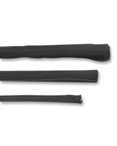 MULTICOMP PRO KPT WRAP 19MM BLKSleeving, Braided, 19 mm, PET (Polyethylene Terephthalate), Black, 25 m RoHS Compliant: Yes