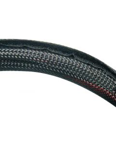 MULTICOMP PRO PP001373Sleeving, Cable Wrap, Hook & Loop Braided, PE (Polyester), Black, 20 mm, 50 m, 164 ft
