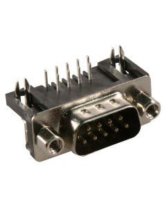 MULTICOMP PRO 5504F1-09P-02A-03D Sub Connector, Right Angle, DB9, 9 Contacts, Plug, Solder, DE, 5504 Series, Metal Body