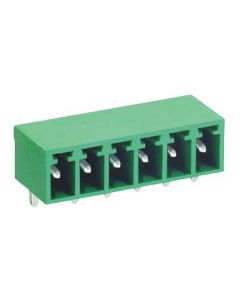 MULTICOMP PRO MC000132Terminal Block Header, 6, 300 V, 12 A, 3.81 mm, Through Hole Right Angle, Header RoHS Compliant: Yes