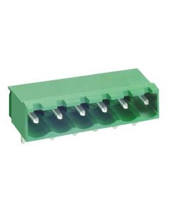 MULTICOMP PRO MC000212Terminal Block Header, 6, 300 V, 16 A, 5.08 mm, Through Hole Right Angle, Header RoHS Compliant: Yes