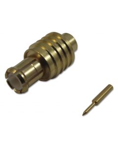 MULTICOMP PRO MC000986RF / Coaxial Connector, MCX Coaxial, Straight Plug, Solder, 50 ohm, RG405, Brass RoHS Compliant: Yes