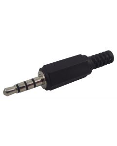 MULTICOMP PRO PSG01490Phone Audio Connector, 4 Contacts, Plug, 3.5 mm, Cable Mount, Metal Body