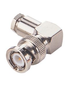 MULTICOMP PRO MP-13-06-4 TGN RG174RF / Coaxial Connector, BNC Coaxial, Right Angle Plug, Solder, 50 ohm, RG174, Brass