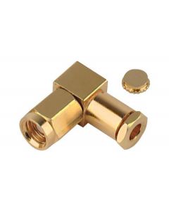 MULTICOMP PRO MP-26-06L-TGGRF / Coaxial Connector, SMC Coaxial, Right Angle Plug, Solder, 50 ohm, RG174, Beryllium Copper