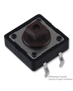 MULTICOMP PRO MCDTS2-4NTactile Switch, MCDTS2 Series, Top Actuated, Through Hole, Round Button, 160 gf, 50mA at 12VDC