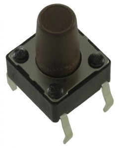 MULTICOMP PRO MCDTS6-5NTactile Switch, MCDTS6 Series, Top Actuated, Through Hole, Round Button, 160 gf, 50mA at 12VDC