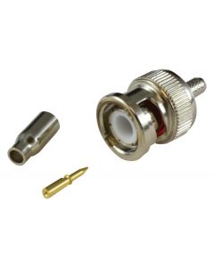 MULTICOMP PRO MP-13-10-1 RG174RF / Coaxial Connector, BNC Coaxial, Straight Plug, Crimp, 50 ohm, RG174, Brass