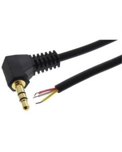 MULTICOMP PRO PSG03700Audio / Video Cable Assembly, 3.5mm Stereo Phone Plug, Free End, 6 ft, 1.8 m, Black