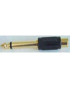 MULTICOMP PRO PSG01766Audio Adapter, RCA Plug to 6.35 mm Jack, Gold