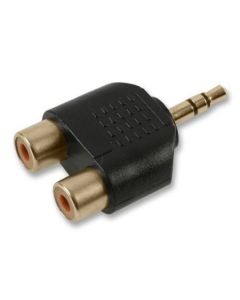 MULTICOMP PRO PSG02782Audio Adapter, 3.5 mm Stereo Plug to 2x RCA Sockets, Gold