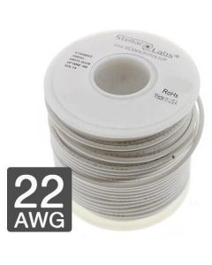 MULTICOMP PRO 24-16059Wire, Hook Up, PVC, White, 22 AWG, 0.33 mm², 25 ft, 7.62 m