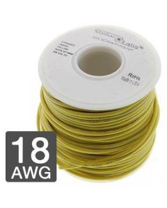 MULTICOMP PRO 24-15374Wire, Hook Up, PVC, Yellow, 18 AWG, 0.82 mm², 25 ft, 7.62 m