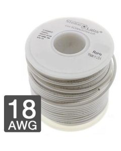MULTICOMP PRO 24-15989Wire, Hook Up Automotive, PVC, White, 18 AWG, 0.82 mm², 25 ft, 7.62 m