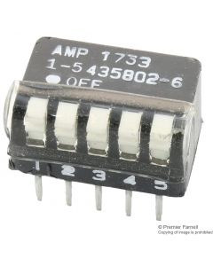 ALCOSWITCH - TE CONNECTIVITY RIGHT ANGLE DIP SW 5 P SEALED