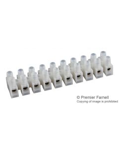 MULTICOMP PRO MC001826Panel Mount Barrier Terminal Block, 2 Row, 20 Positions, 22 AWG, 12 AWG, 10 mm, 30 A