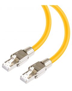 MULTICOMP PRO MP008778Ethernet Cable, Cat8, RJ45 Plug to RJ45 Plug, SFTP (Screened Foiled Twisted Pair), Yellow, 1 m