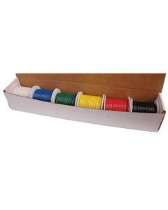 MULTICOMP PRO 24-14686Hook Up Wire Kit, 20 AWG, Tinned Copper, PVC, 300V, 6 Colors, 6 25 Ft  Spools in Dispenser Box