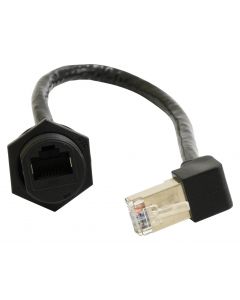 MULTICOMP PRO MP009793ENET CABLE, CAT6 RJ45 JACK-R/A PLUG/0.2M ROHS COMPLIANT: YES