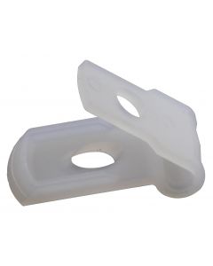 MULTICOMP PRO MP001659Fastener, Screw Mount Cable Clamp, 2.08 mm, Nylon 6.6 (Polyamide 6.6), Natural, 20.32 mm, 9.57 mm