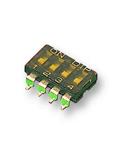 MULTICOMP PRO MCDMR-04-T-V-T/RDIP SWITCH, SPST, 0.025/24VDC, 4POS, SMT ROHS COMPLIANT: YES