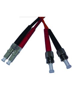 MULTICOMP PRO SPC19979Fiber Optic Cable, 2 m, 62.5µm / 125µm, Multimode, 2 Fibers, ST to LC