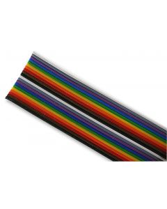 MULTICOMP PRO FBLA10-24-50Ribbon Cable, Colour Coded Edge Bonded Flat, 10, 24 AWG, 0.22 mm , 1.4 mm, 164 ft, 50 m RoHS Compliant: Yes