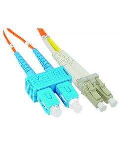 MULTICOMP PRO SPC22929Fiber Optic Cable, 1 m, 50µm / 125µm, Multimode, 2 Fibers, SC to LC