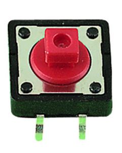 MULTICOMP PRO MCDTS2-1NTactile Switch, MCDTS2 Series, Top Actuated, Through Hole, Round Button, 160 gf, 50mA at 12VDC