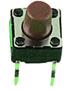 MULTICOMP PRO MCDTS6-5KTactile Switch, MCDTS6 Series, Top Actuated, Through Hole, Round Button, 100 gf, 50mA at 12VDC
