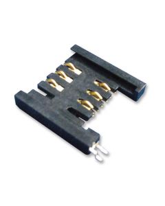 MULTICOMP PRO SIMMP-00801B000-GMemory Card Connector, Mini SIM, 8 Contacts, Gold Plated Contacts