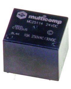 MULTICOMP PRO MC25114Power Relay, SPDT, 24 VDC, 10 A, MC25 Series, Through Hole