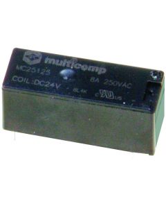 MULTICOMP PRO MC25124Power Relay, SPDT, 12 VDC, 8 A, MC25 Series, Through Hole