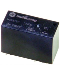 MULTICOMP PRO MC25131Power Relay, SPDT, 5 VDC, 10 A, MC25 Series, Through Hole
