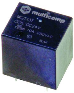 MULTICOMP PRO MC25136Power Relay, SPDT, 12 VDC, 10 A, MC25 Series, Through Hole