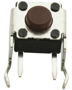 MULTICOMP PRO MC32834Tactile Switch, MCDTSA-6 Series, Side Actuated, Through Hole, Round Button, 160 gf, 50mA at 12VDC