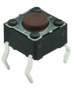 MULTICOMP PRO MC32863Tactile Switch, MCDTS-6 Series, Top Actuated, Through Hole, Round Button, 160 gf, 50mA at 12VDC