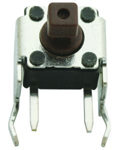 MULTICOMP PRO MC32871Tactile Switch, MCDTSA-6 Series, Side Actuated, Through Hole, Round Button, 160 gf, 50mA at 12VDC